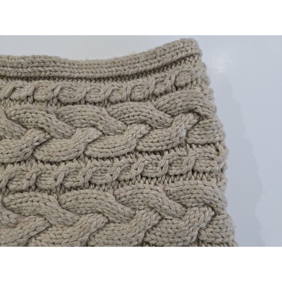 Gap Wool Blend Cable Knit Cowl Neck Warmer Beige - Picture 2 of 7
